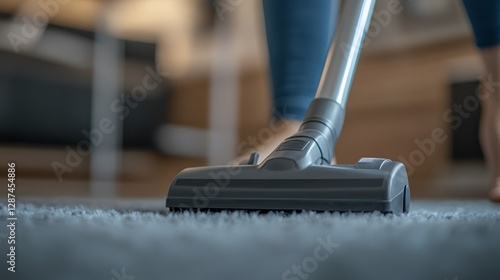 Wallpaper Mural Person Vacuums a Rug Using a Vacuum Cleaner Appliance Torontodigital.ca