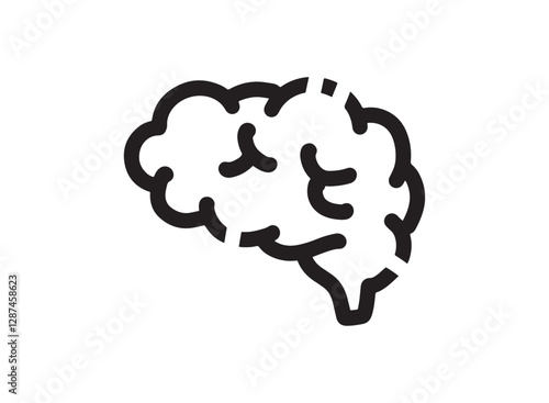 Illustration of an Internal Organ Brain Icon