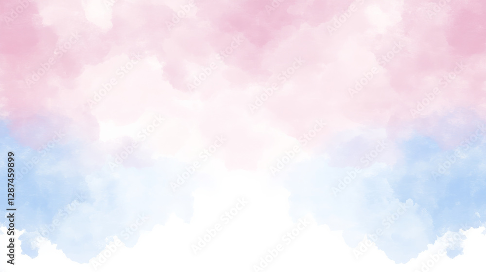 Soft pastel clouds in pink and blue hues create calming background Soft pastel clouds in pink and blue hues create calming background