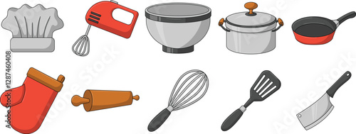 Kitchen Tools Elements Set