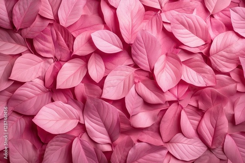 Many pink leaves create a textured background. Ideal for feminine designs, blogs, or spring themes.