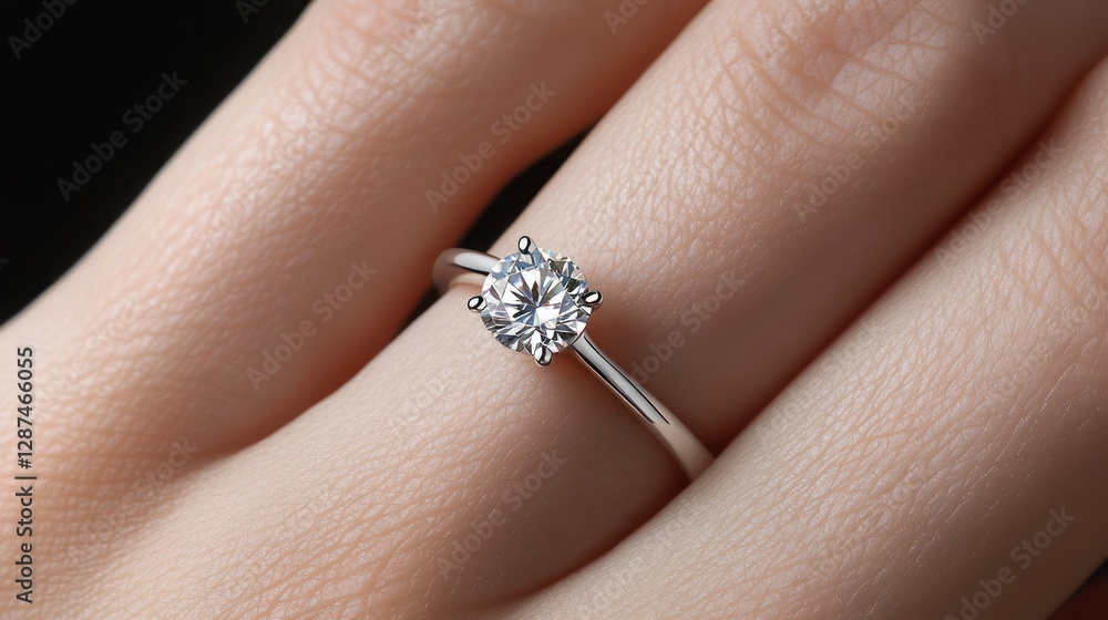 Diamond ring hand closeup dark background Diamond ring hand closeup dark background
