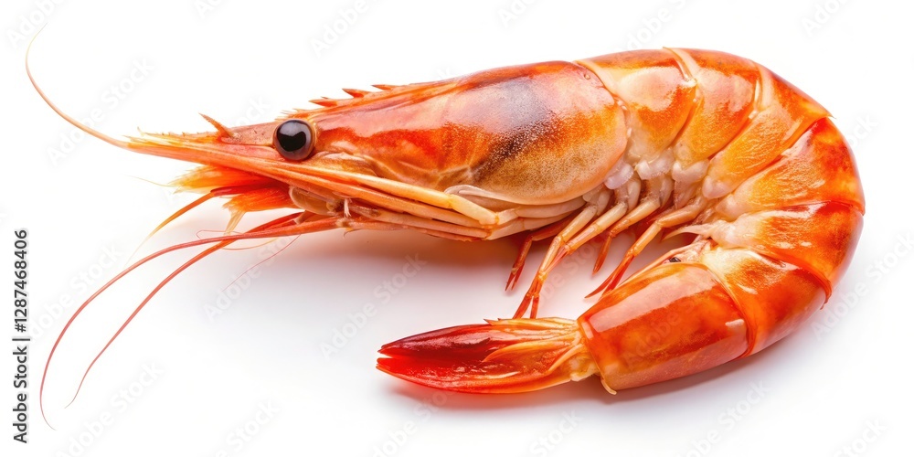 Minimalist Roasted Peeled Prawn Photography: Isolated Seafood Image, Clean Food Background Minimalist Roasted Peeled Prawn Photography: Isolated Seafood Image, Clean Food Background