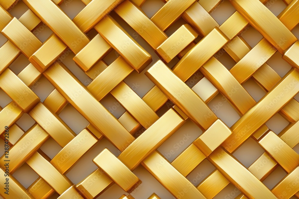 Captivating golden weave design intricate gold pattern backdrop of seamless interlocked bars texture Captivating golden weave design intricate gold pattern backdrop of seamless interlocked bars texture