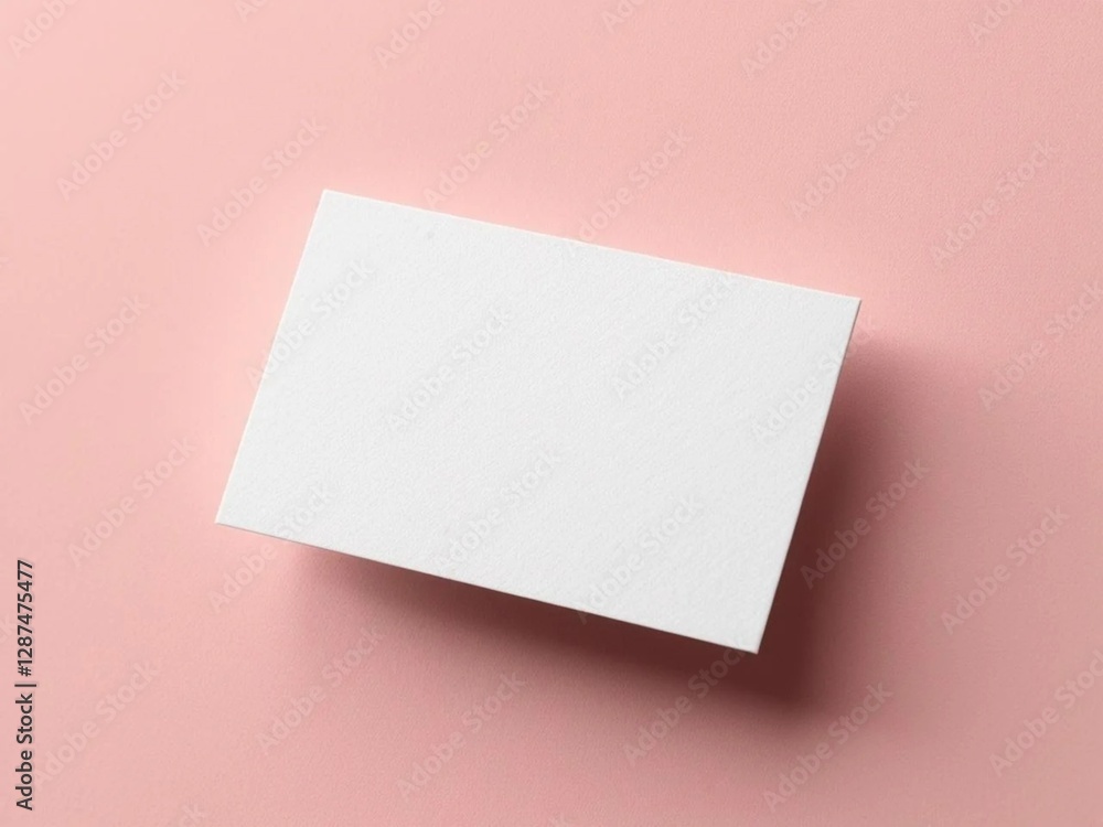 Blank business cards on pink background Blank business cards on pink background