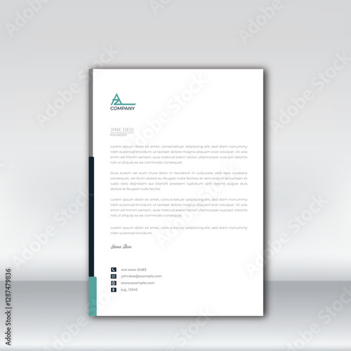 Letterhead design template for business. Simple and fist class letterhead design. Print for ready free download.