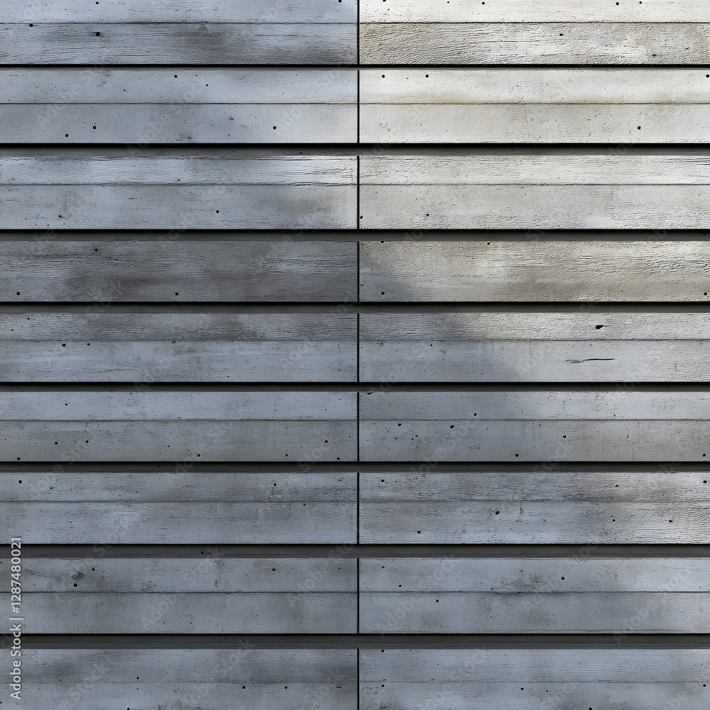 Fototapeta premium Horizontal Concrete Slats Wall Texture