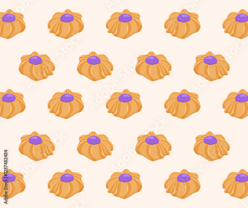 Butter Cookies Cute Pattern Background Illustration