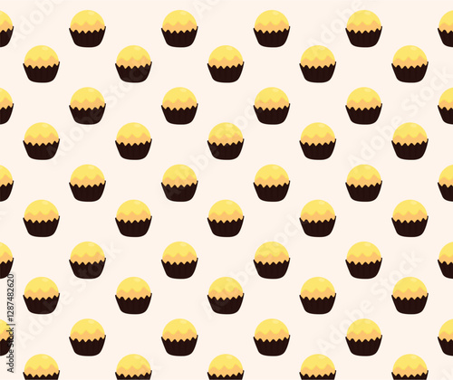 Pineapple Cookies Cute Pattern Background Illustration