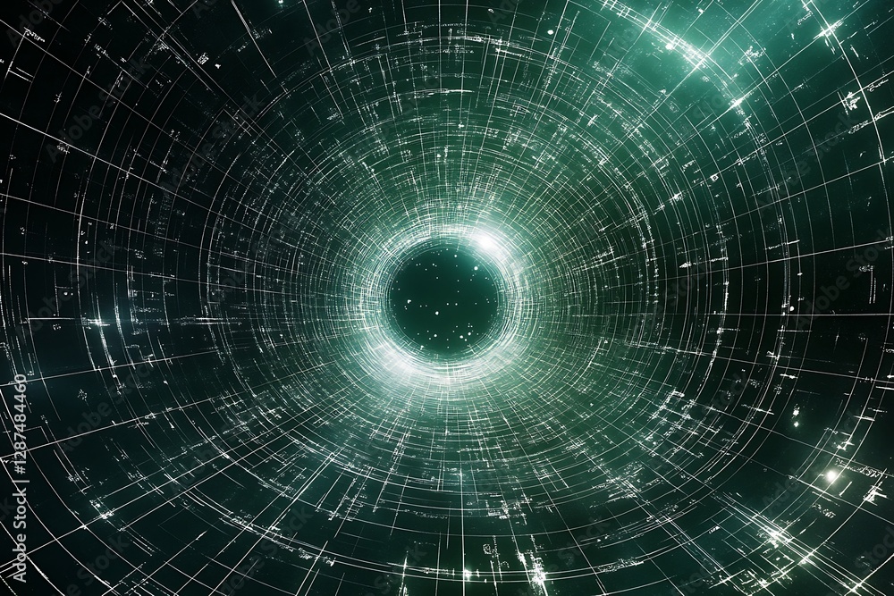 Obraz premium Futuristic Tunnel Through Space