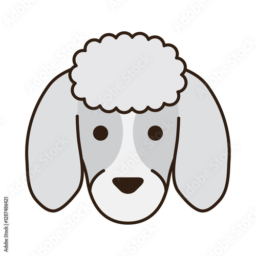 Vector image of a dog icon on white background