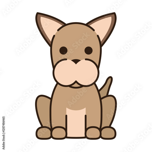 Vector image of a dog icon on white background