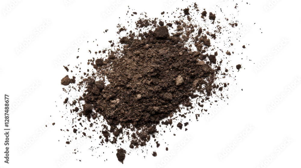 Soil texture analysis on a transparent background png format detailed view of earth material Soil texture analysis on a transparent background png format detailed view of earth material