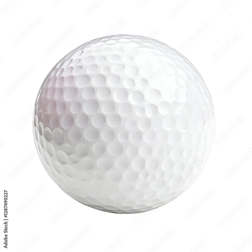 White golf ball isolated on transparent background White golf ball isolated on transparent background