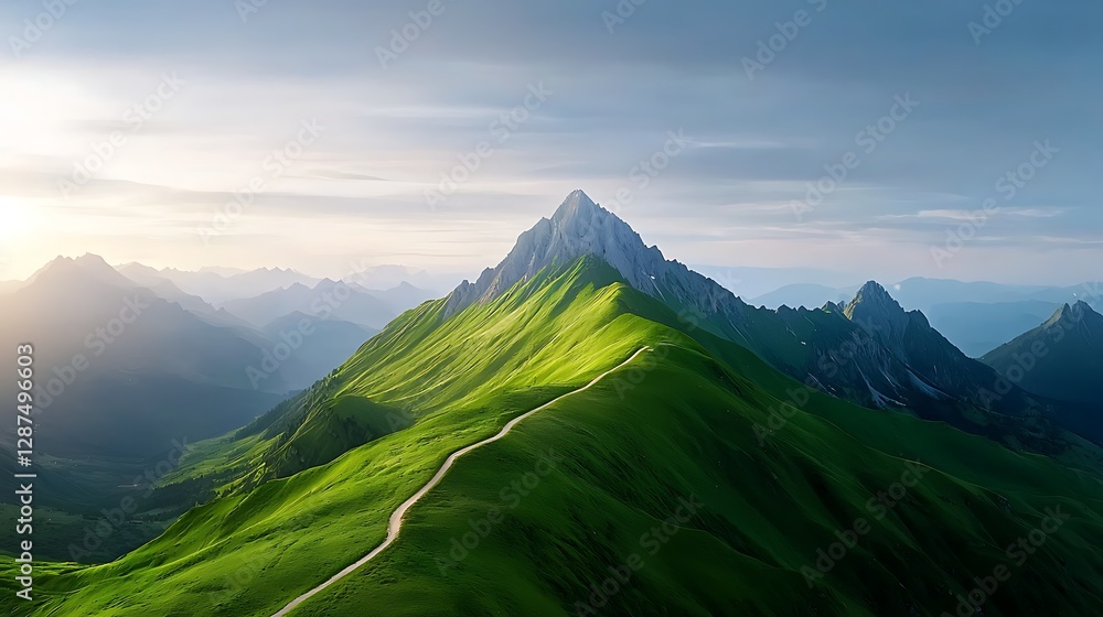 Fototapeta premium Alpine Peak Sunrise Scenic Drive