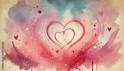 abstract valentine heart shape background 
