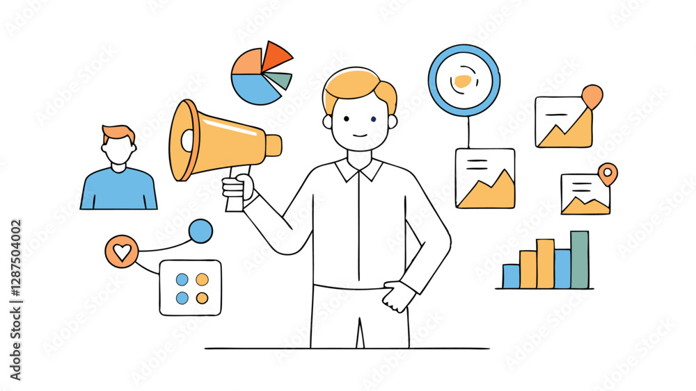 Business Growth, Digital Marketing, AI, Finance, and Teamwork Vector Set Business Growth, Digital Marketing, AI, Finance, and Teamwork Vector Set