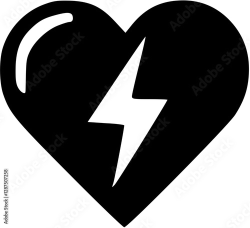 단순한 하트 병원 건강 아이콘 일러스트