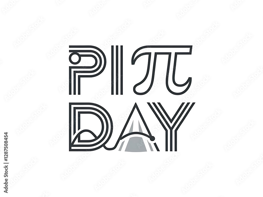 Pi Day vector logo with modern typography and mathematical aesthetics Pi Day vector logo with modern typography and mathematical aesthetics