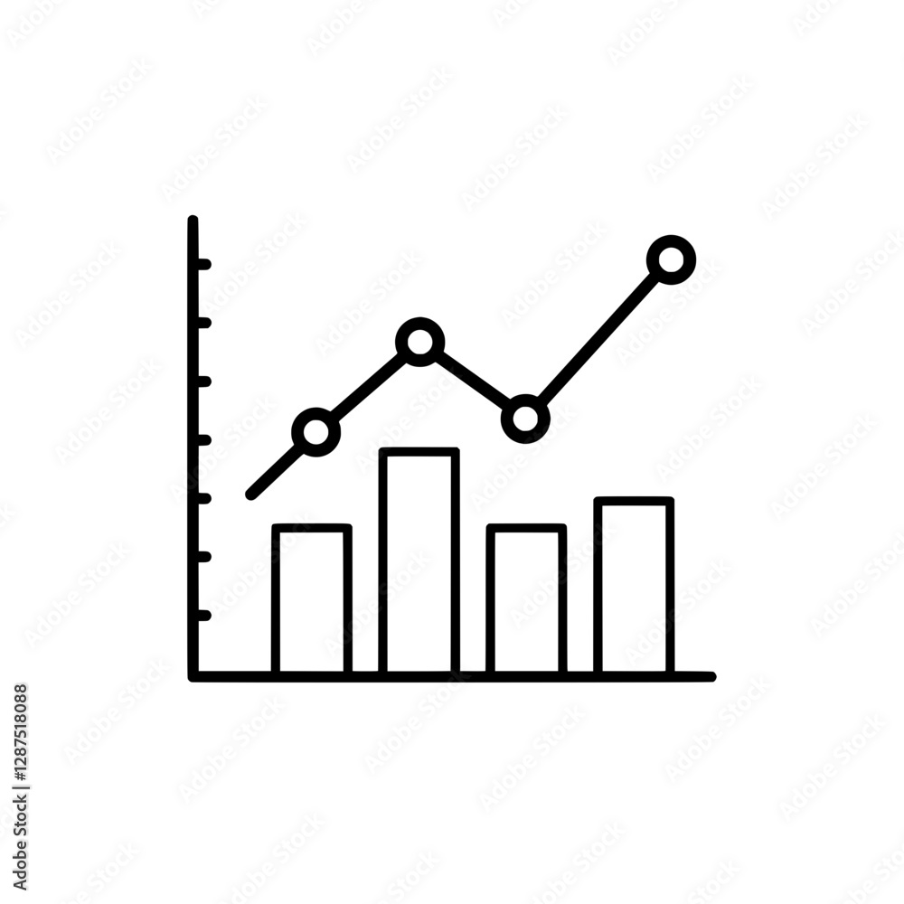 Data's Ascent: A dynamic line and bar graph illustrating financial growth, market trends, and economic analysis. This visual representation captures data-driven success in a simple and modern design. Data's Ascent: A dynamic line and bar graph illustrating financial growth, market trends, and economic analysis. This visual representation captures data-driven success in a simple and modern design.