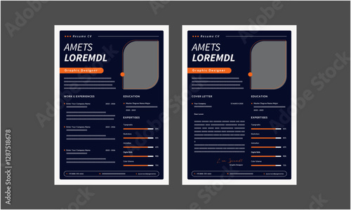 Resume CV. Modern resume template ats friendly. CV and cover letter template set for job seeker.