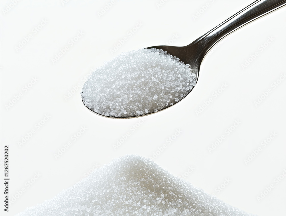 Spoon of crystal is shown in the air Spoon of crystal is shown in the air