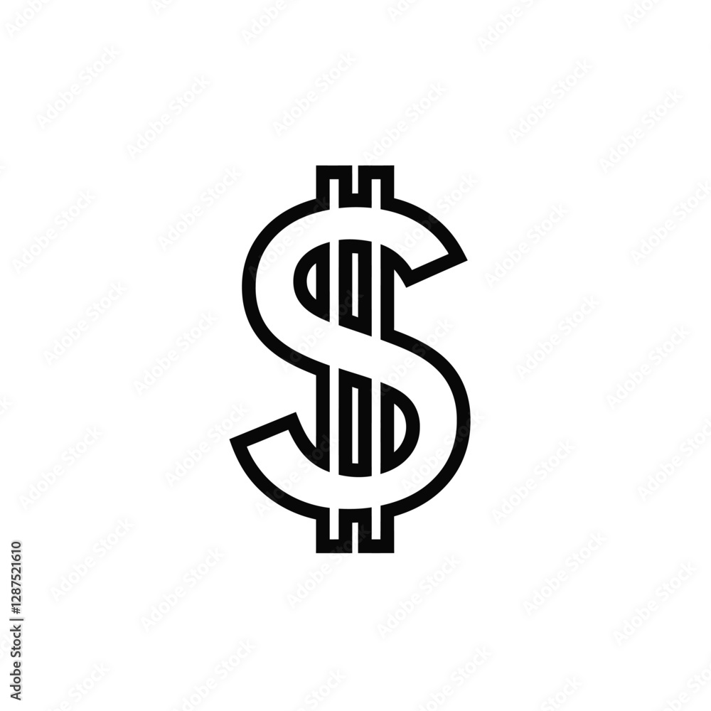 dollar symbol on white dollar symbol on white