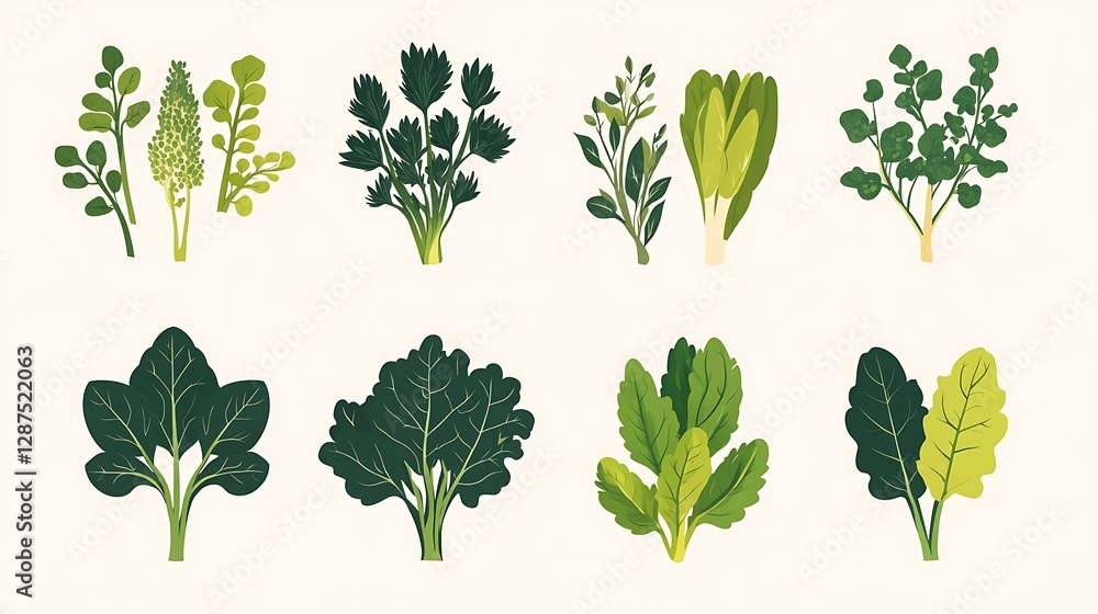 A nature-inspired flat design of fresh vegetable icons, including farm-to-table greens like kale, artichokes, and peas. Minimalist vector style with soft earth tones for a healthy lifestyle aesthetic. A nature-inspired flat design of fresh vegetable icons, including farm-to-table greens like kale, artichokes, and peas. Minimalist vector style with soft earth tones for a healthy lifestyle aesthetic.