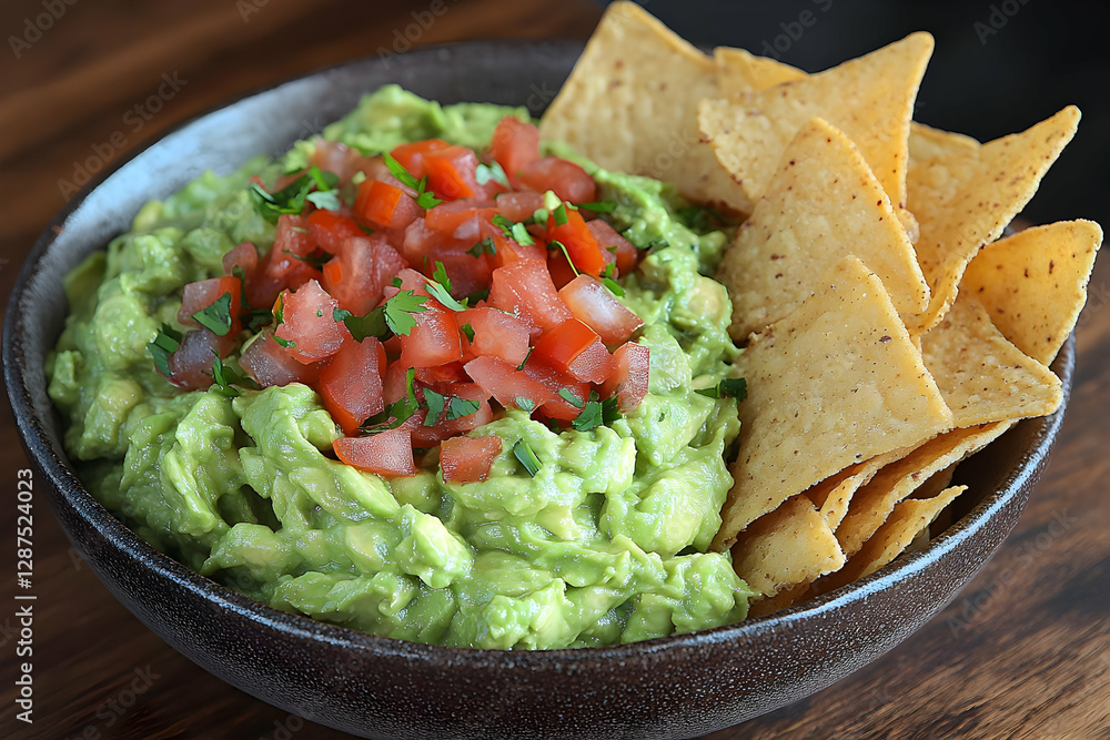 Fresh Guacamole With Tortilla Chips Fresh Guacamole With Tortilla Chips