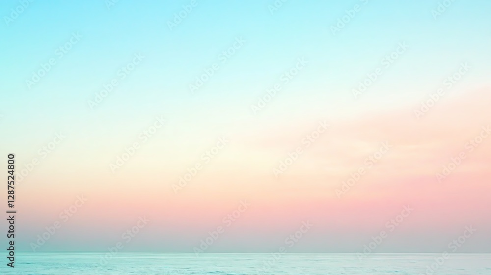 A serene gradient sky transitions from soft blue to gentle pink, reflecting tranquility over a calm sea at dawn or dusk. A serene gradient sky transitions from soft blue to gentle pink, reflecting tranquility over a calm sea at dawn or dusk.