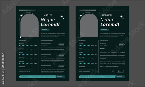 Resume CV. Minimalist resume and cover letter layout design. Professional resume cv template. Vector illustration
