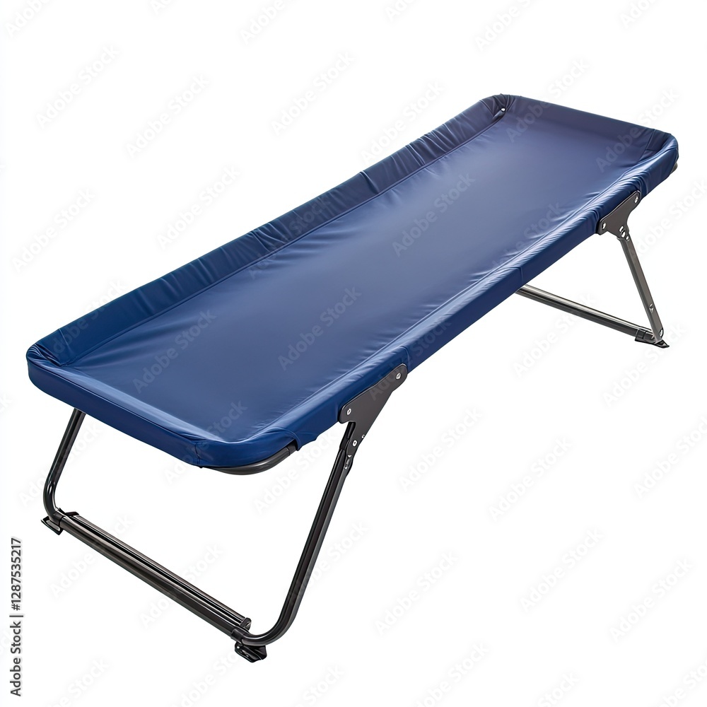 Clear Pixel Image of a Photo Camp Cot, Isolated on a White Background Clear Pixel Image of a Photo Camp Cot, Isolated on a White Background
