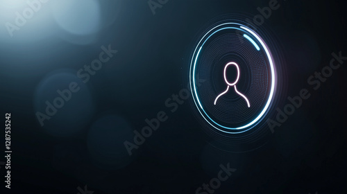 Digital Identity Icon: A gl...