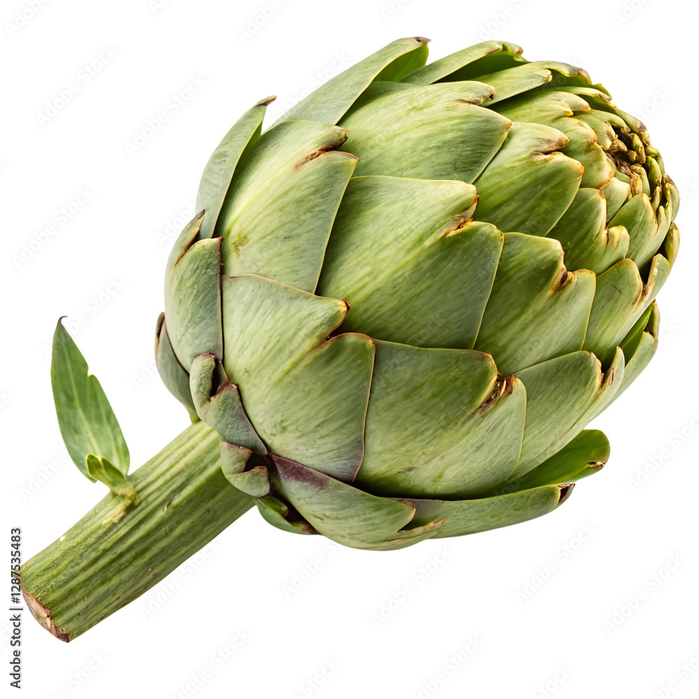 Fototapeta premium Artichoke isolated on a transparent background 