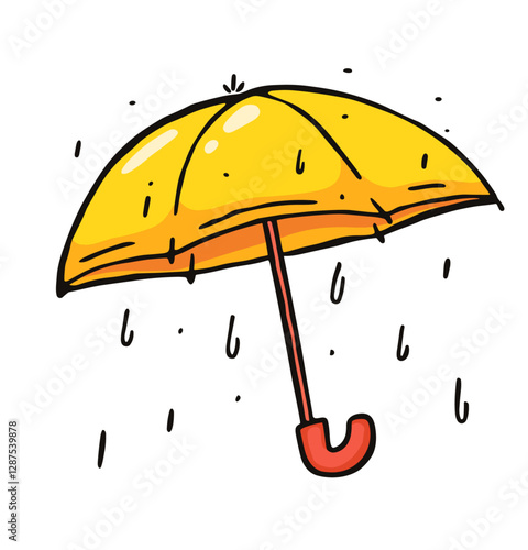 Yellow Umbrella Illustration