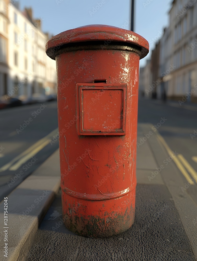 Post boxes on retro streets