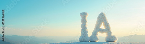 Snowy Text "IA": A whimsica...