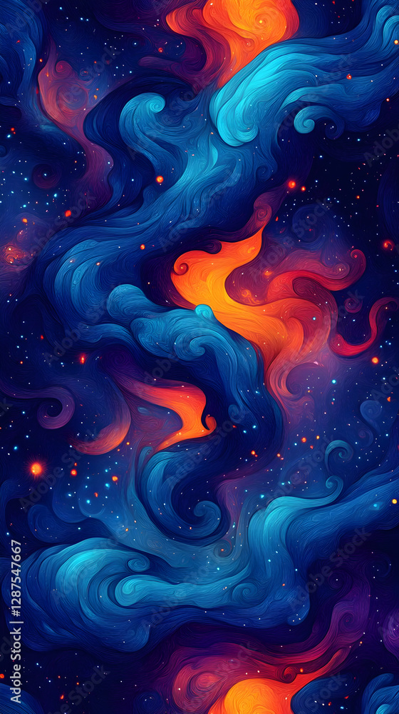 Abstract Pixel Art Space Nebula Pattern Abstract Pixel Art Space Nebula Pattern
