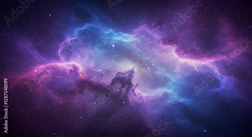Wallpaper Mural Dramatic Nebula Clouds with Stars in Space Fantasy Background Torontodigital.ca