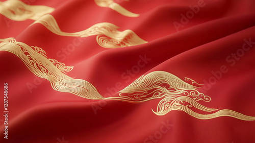 Crimson Silk with Golden Cl...