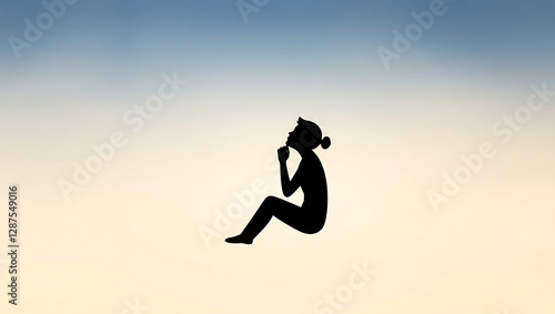 Silhouette Serenity: Embrace Inner Peace and Imagination Through Relaxation and Contemplation