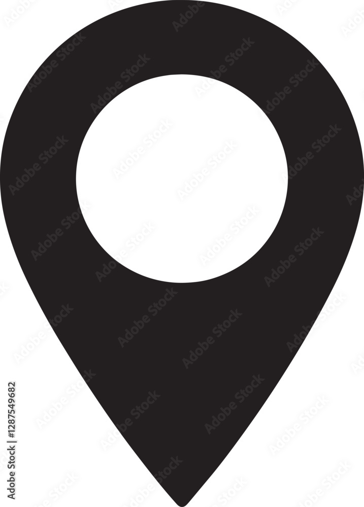 Location pin icon flat vector illustration design Location pin icon flat vector illustration design