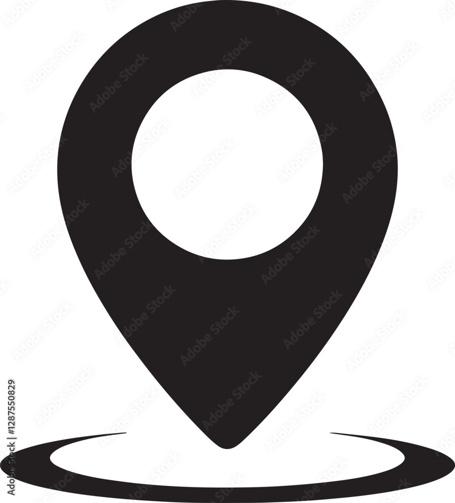 Location pin icon flat vector illustration design Location pin icon flat vector illustration design