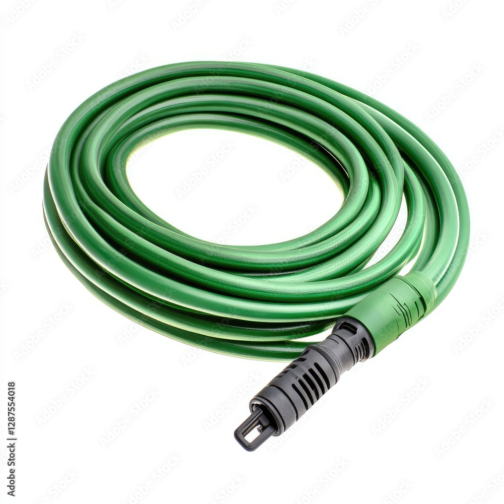 High Quality Image of a Photo Garden Hose, Isolated on a White Background High Quality Image of a Photo Garden Hose, Isolated on a White Background