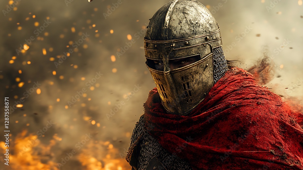 Fototapeta premium Medieval Knight in Battle