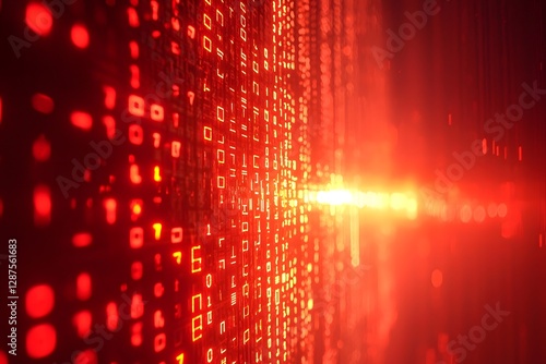 Wallpaper Mural Network security background image of light penetrating encrypted data layer Torontodigital.ca