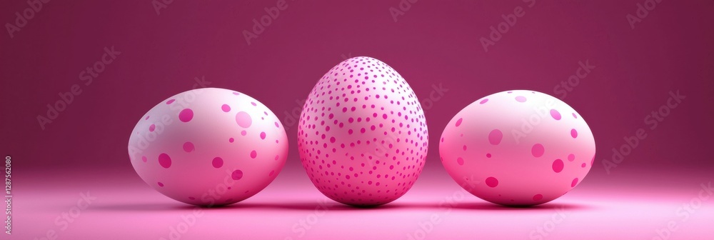 Easter neon pink 3d background Easter neon pink 3d background