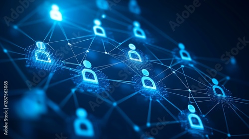 A wireframe model of a company hierarchy displayed on a digital screen
