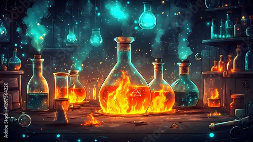 Alchemists extract metals from flames