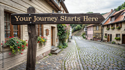 your journey start here Text